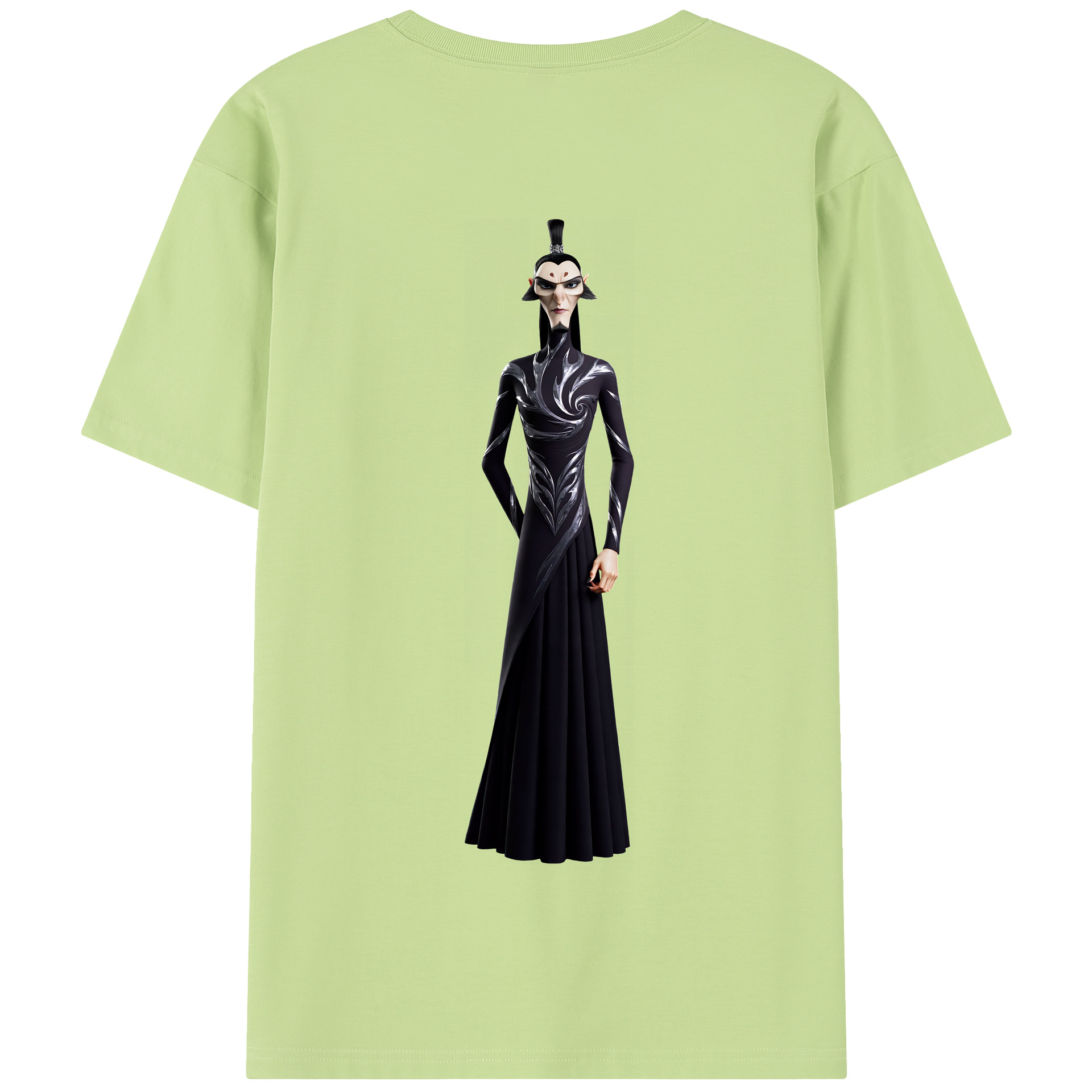 （画像用） Ne Zha 2 ナタ 魔童の大暴れ 綿100％半袖Tシャツ（背面プリント）